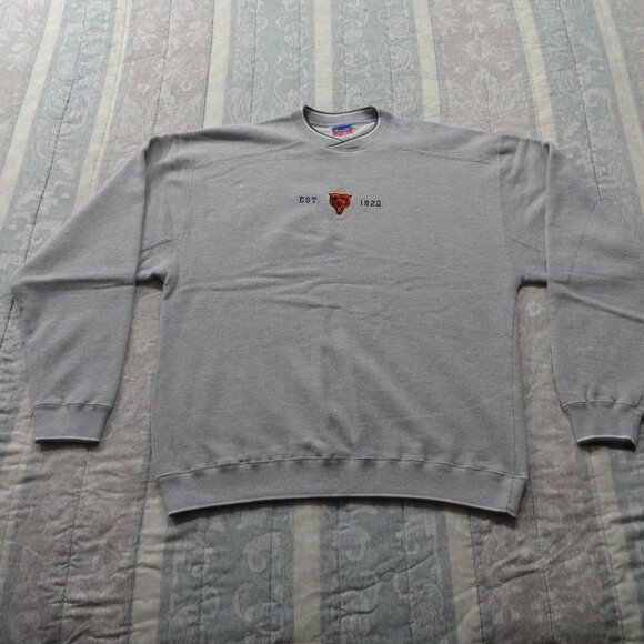 Vintage Chicago Bears EST. - 1920 Sweater Grey size XL rare